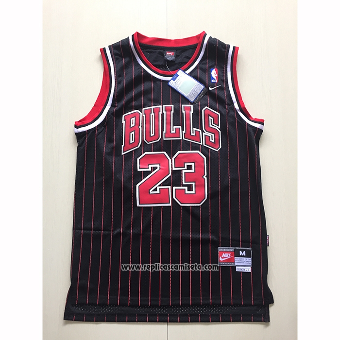 Camiseta Chicago Bulls Michael Jordan #23 Retro 1995-96 Negro